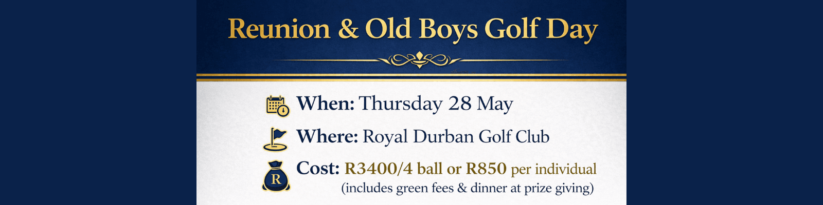 Reunion & Old Boys Golf Day